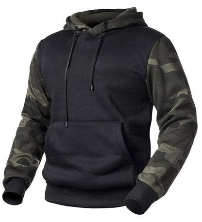 MANLUODANNI Men's Pullover Fleece Sweatshirt Camouflage Hoodies