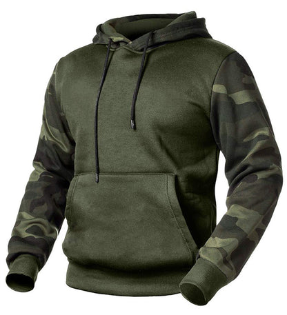 MANLUODANNI Men's Pullover Fleece Sweatshirt Camouflage Hoodies