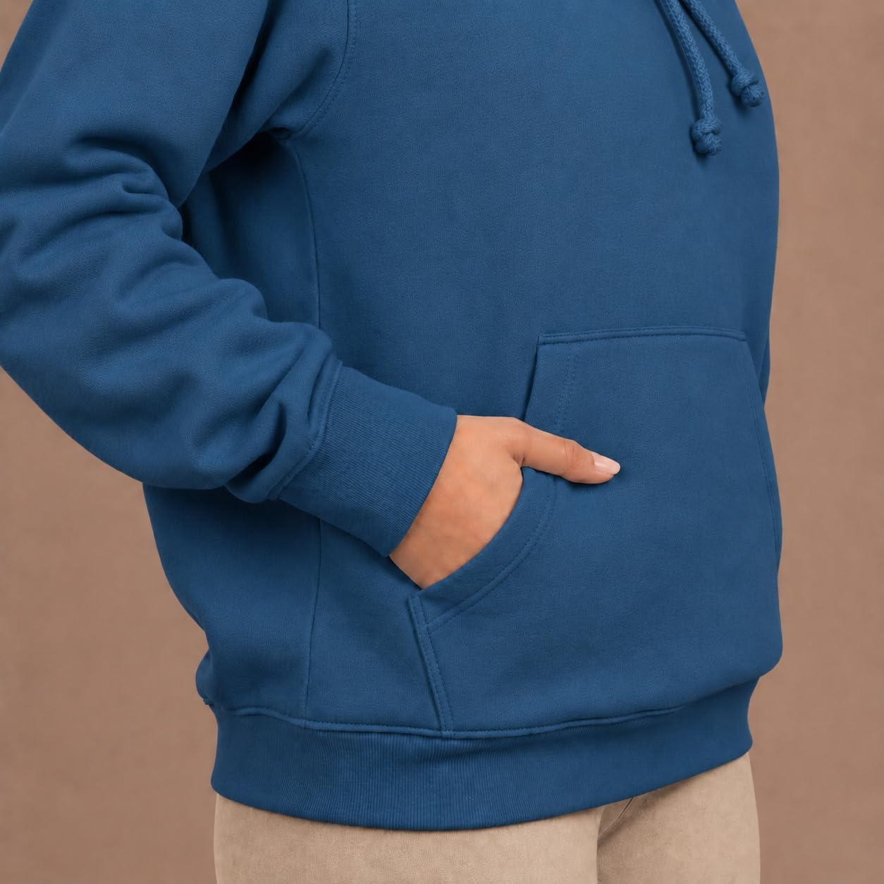 Plain Pullover Hoodie Casual Hooded Top Adult Unisex Mens Womens Hooded Sweatshirts