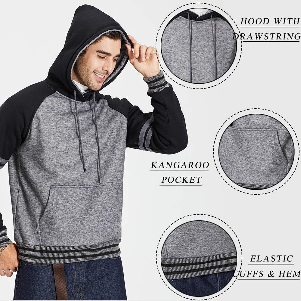 MANLUODANNI Men's Hoodies Pullover Hooded Top Casual Hoodie with Pockets