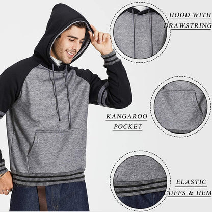 MANLUODANNI Men's Hoodies Pullover Hooded Top Casual Hoodie with Pockets