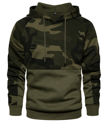 MANLUODANNI Men's Pullover Fleece Sweatshirt Camouflage Hoodies