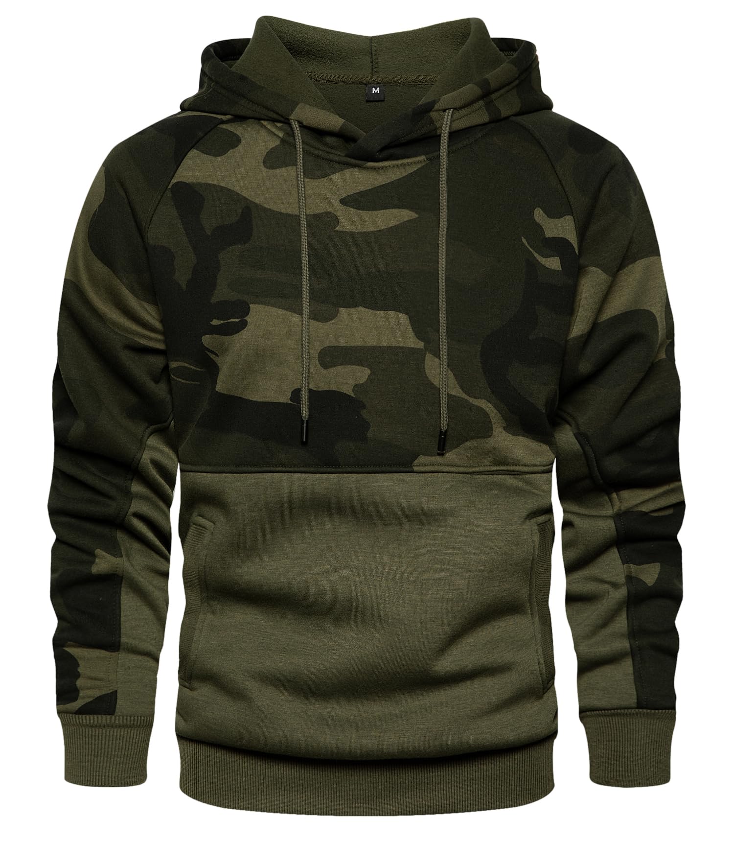 MANLUODANNI Men's Pullover Fleece Sweatshirt Camouflage Hoodies