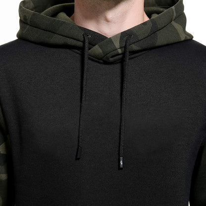MANLUODANNI Men's Pullover Fleece Sweatshirt Camouflage Hoodies