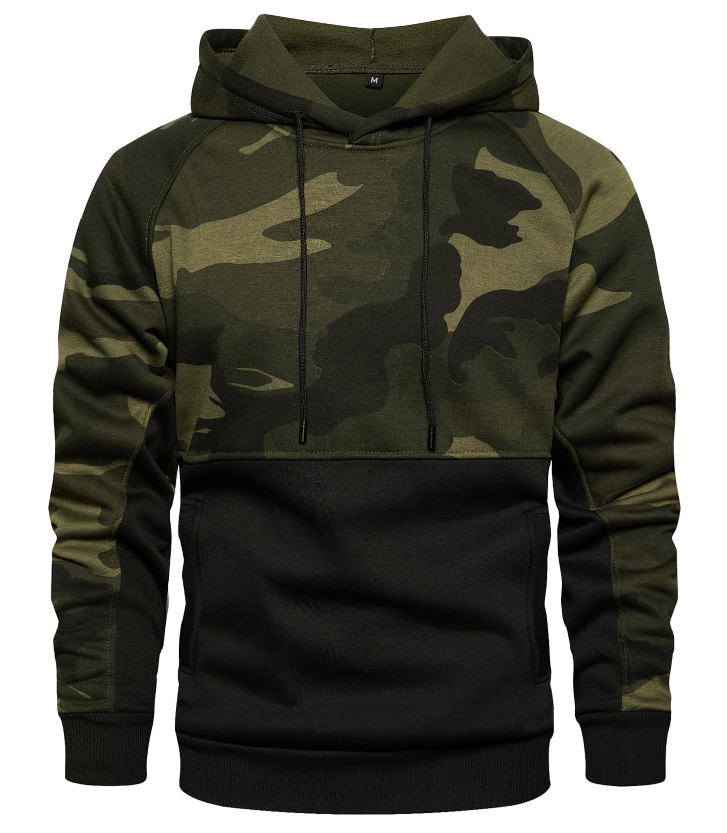 MANLUODANNI Men's Pullover Fleece Sweatshirt Camouflage Hoodies