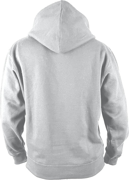 Martes | Mens Plain long sleeve Hoodie Fleece Pull-Over | Soft and comfy Adult Top Sweatshirt Hoodies | Work and longe wear | Non-zip Up | Uni-Sex | 80% Cotton 20% Polyester | Heather Grey