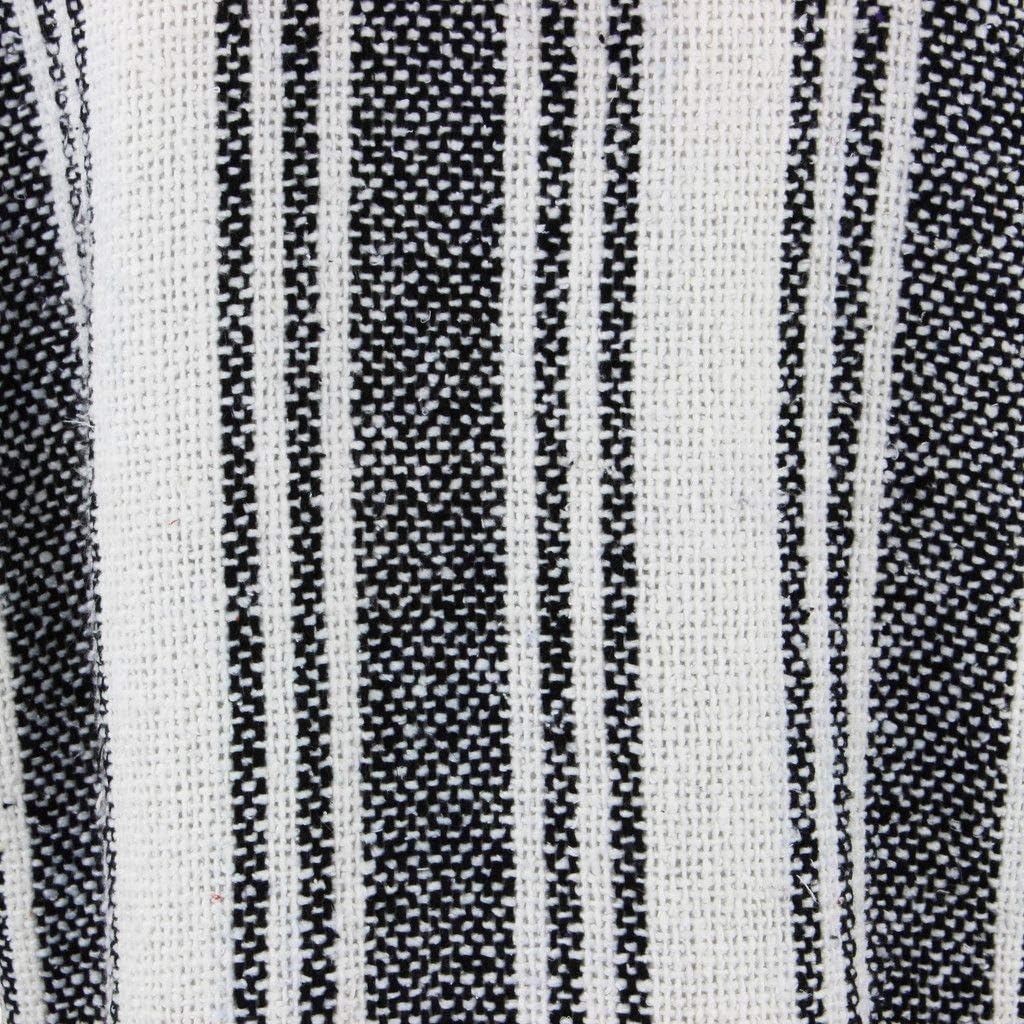 Siesta Mexican Baja Jerga Natural and Black Hooded Hippie top