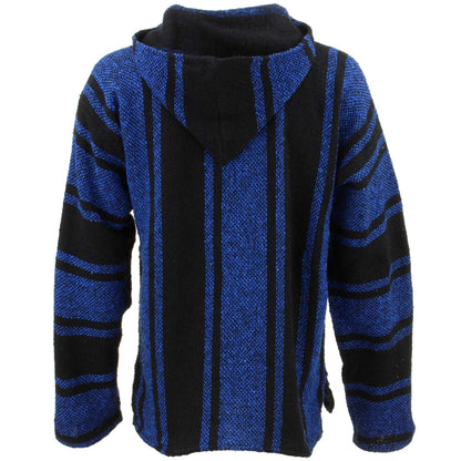 Siesta Mexican Baja Jerga Natural and Black Hooded Hippie top