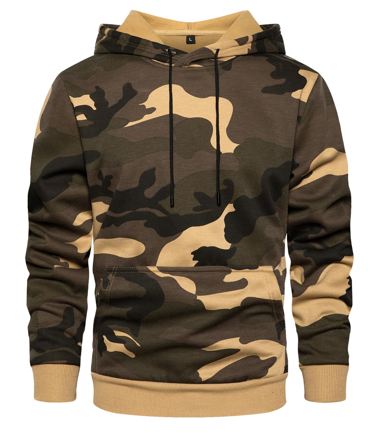 MANLUODANNI Men's Pullover Fleece Sweatshirt Camouflage Hoodies