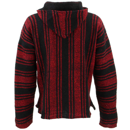 Siesta Mexican Baja Jerga Natural and Black Hooded Hippie top