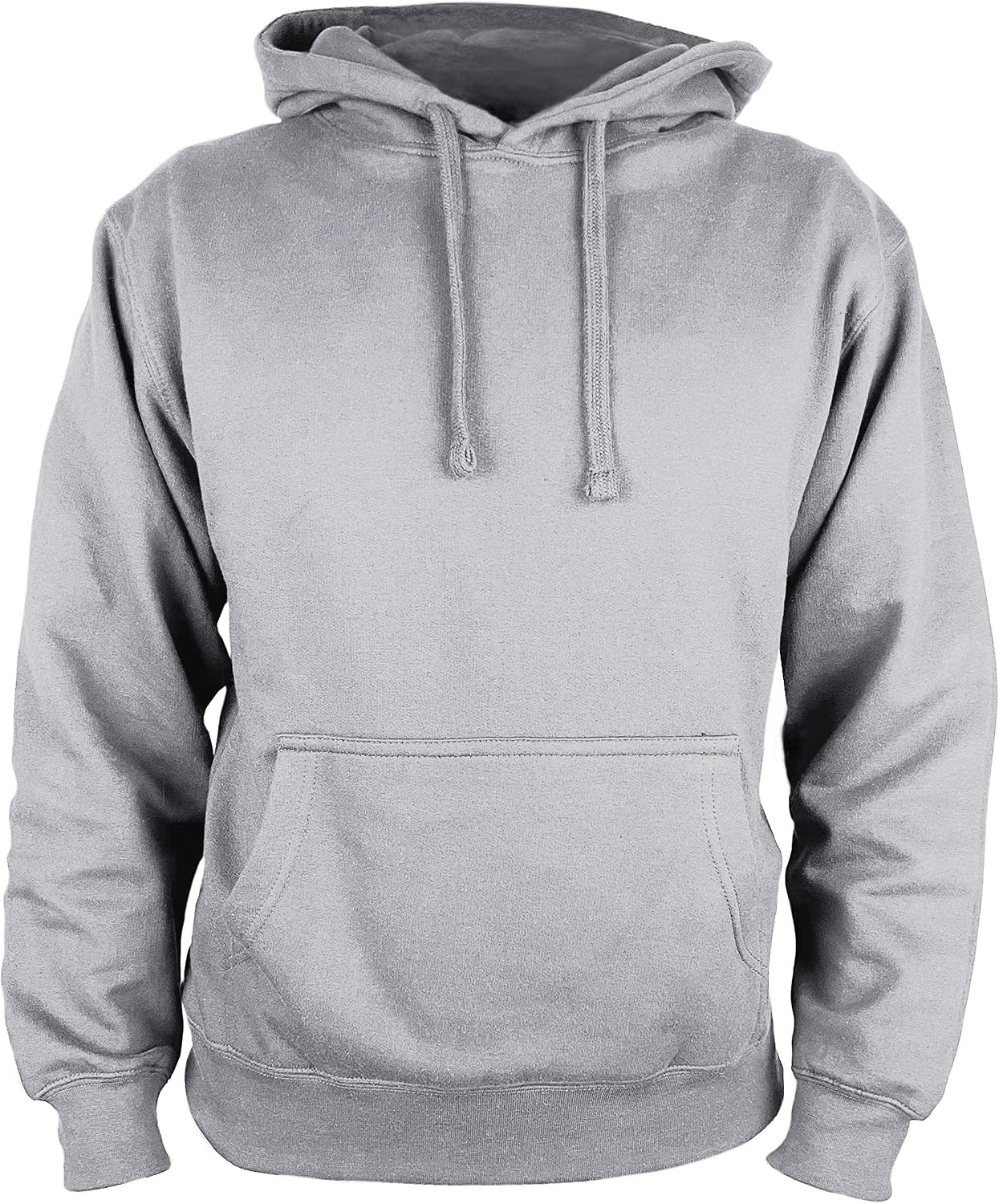 Martes | Mens Plain long sleeve Hoodie Fleece Pull-Over | Soft and comfy Adult Top Sweatshirt Hoodies | Work and longe wear | Non-zip Up | Uni-Sex | 80% Cotton 20% Polyester | Heather Grey