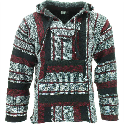 Siesta Mexican Baja Jerga Natural and Black Hooded Hippie top